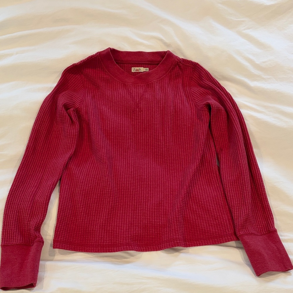 Faherty Women's Vibrant Red Crew Neck Sweater